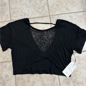 NWT BuffBunny Go With the Flow Crop, Black, Small